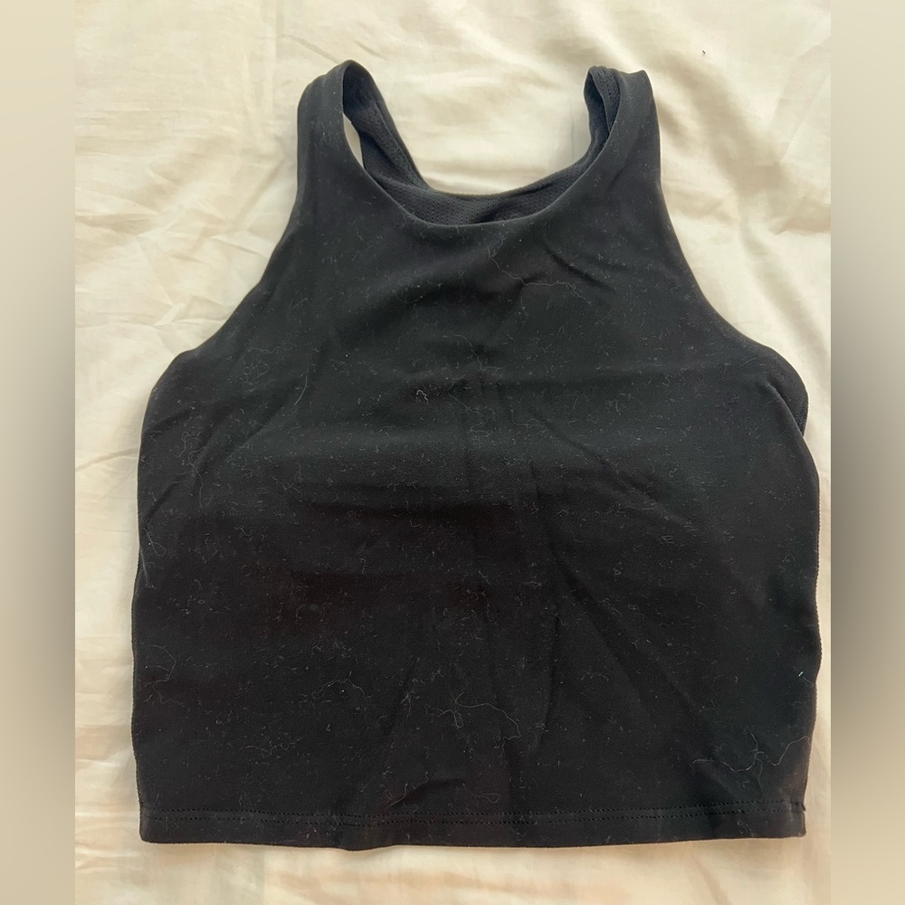 Athleta Girl black size 8-10 cropped tank. No padding